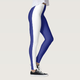 Blaue und weiße Streifen Leggings