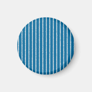 Blaue und weiße Streifen mit ungefärbten Linien Magnet