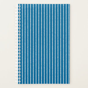 Blaue und weiße Streifen mit ungefärbten Linien Planer