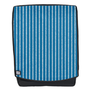 Blaue und weiße Streifen mit ungefärbten Linien Rucksack