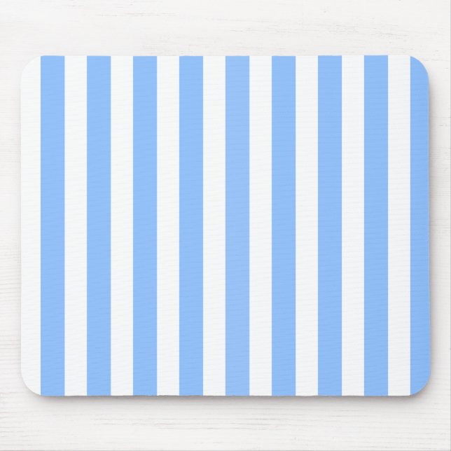 Blaue und weiße Streifen Mousepad (Vorne)