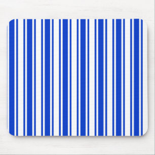 Blaue und weiße Streifen Mousepad