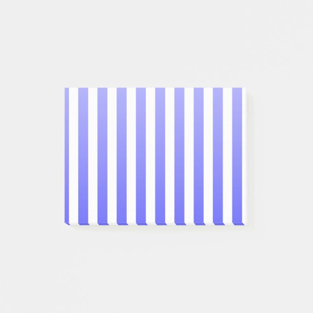 Blaue und weiße Streifen Post-it Klebezettel (Vorderseite)