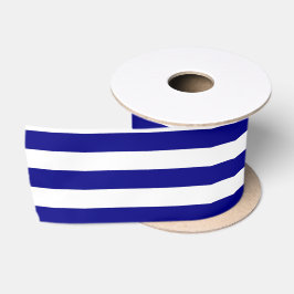 Blaue und weiße Streifen Satinband