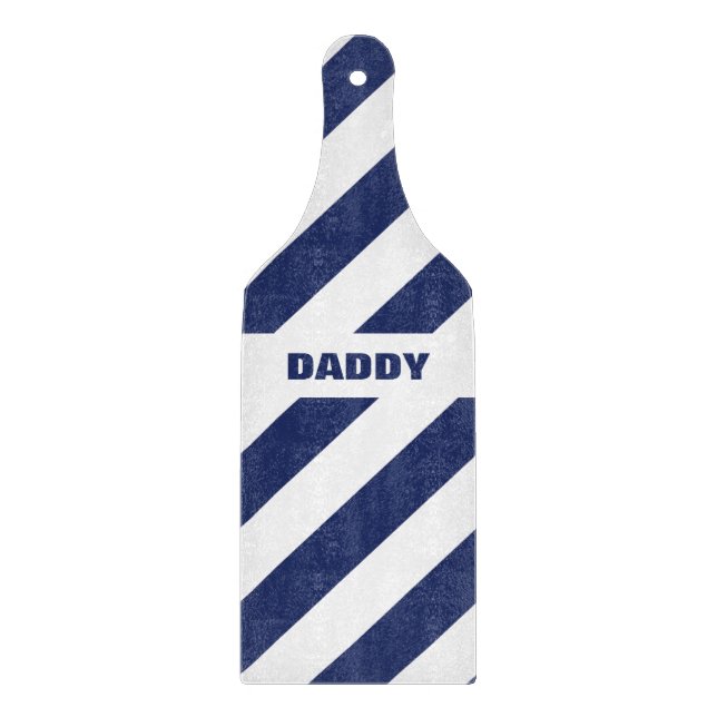 Blaue und weiße Streifen Schneidebrett (Vorderseite)