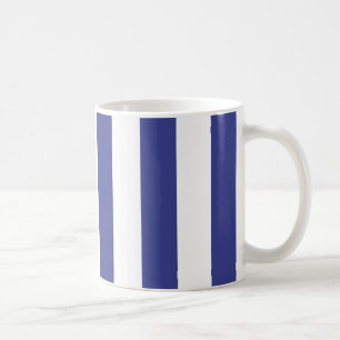 Blaue und weiße Streifen Tasse