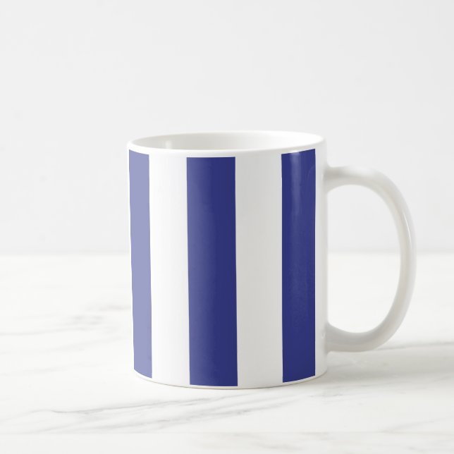 Blaue und weiße Streifen Tasse (Rechts)