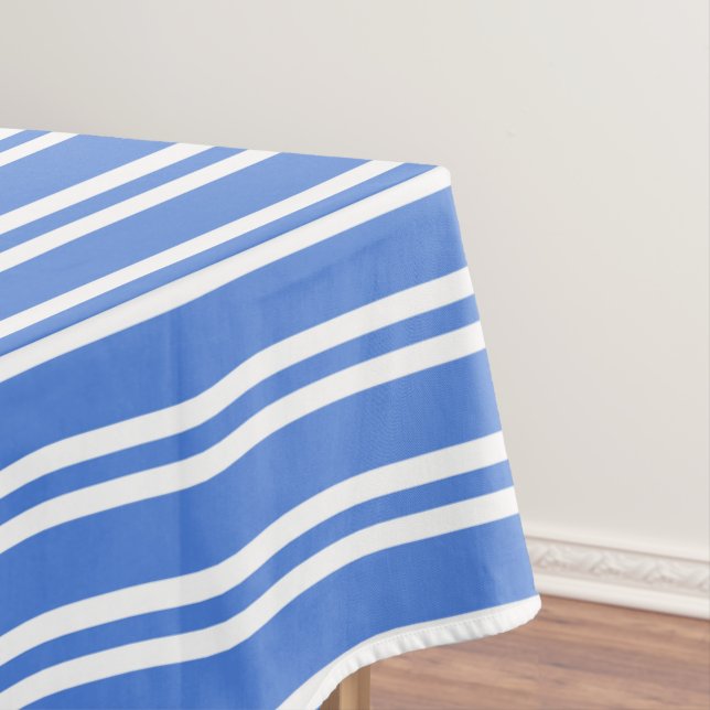 Blaue und weiße Streifen Tischdecke (Beispiel)