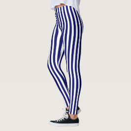 Blaue und weiße Süßigkeiten Leggings