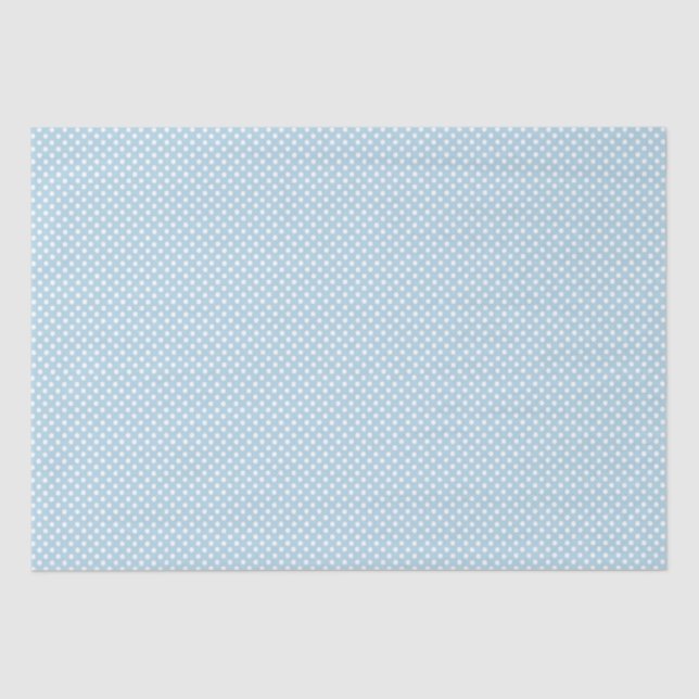 Blaue und weiße Tupfen | fertigen die Farbe Seidenpapier (Vorderseite)
