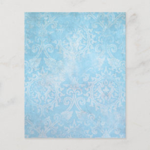 Blaue und weiße verblasste Shabby-Ephemera