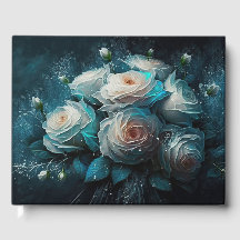 Blaue und weiße Vintage-Rosen