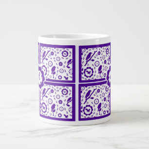 blaue und weiße Vogel-Tasse Jumbo-Tasse