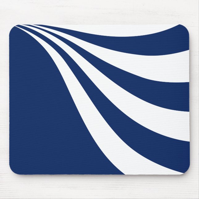 Blaue und weiße Welle Mousepad (Vorne)