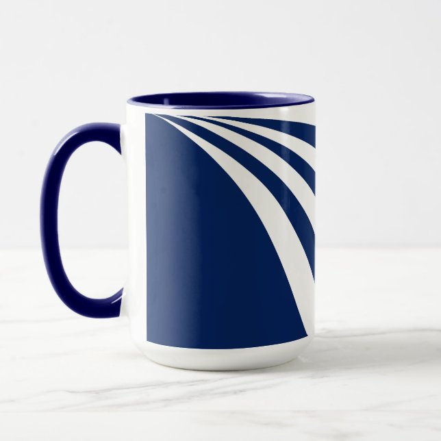 Blaue und weiße Welle Tasse (Links)