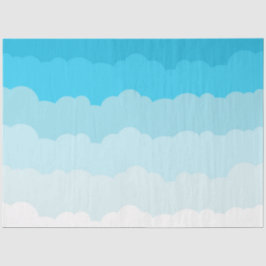 Blaue und weiße Wolken Seidenpapier