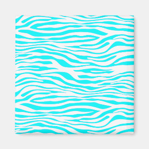 Blaue und weiße Zebrastreifen Magnet