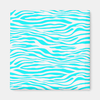 Blaue und weiße Zebrastreifen Magnet