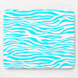 Blaue und weiße Zebrastreifen Mousepad