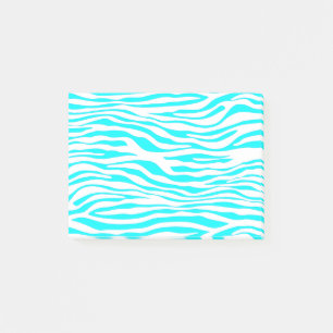 Blaue und weiße Zebrastreifen Post-it Klebezettel