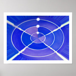 Blaue Unendlichkeit Kunst Poster