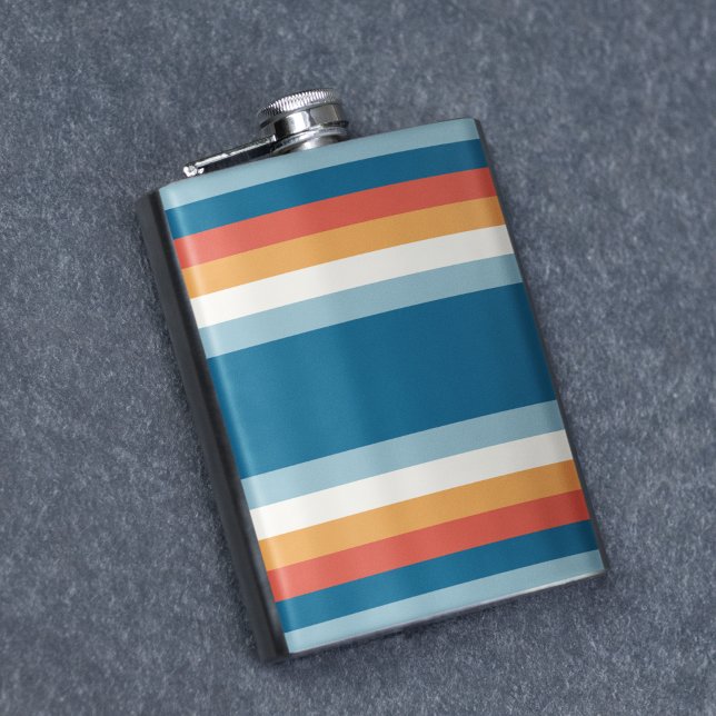 Blaue Uniform Streifen Flachmann (flask)