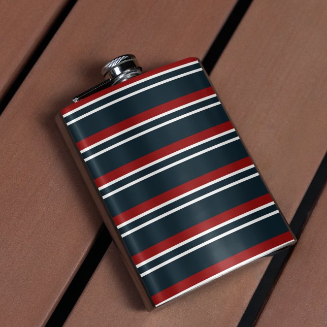 Blaue Uniform Streifen Flachmann (flask)