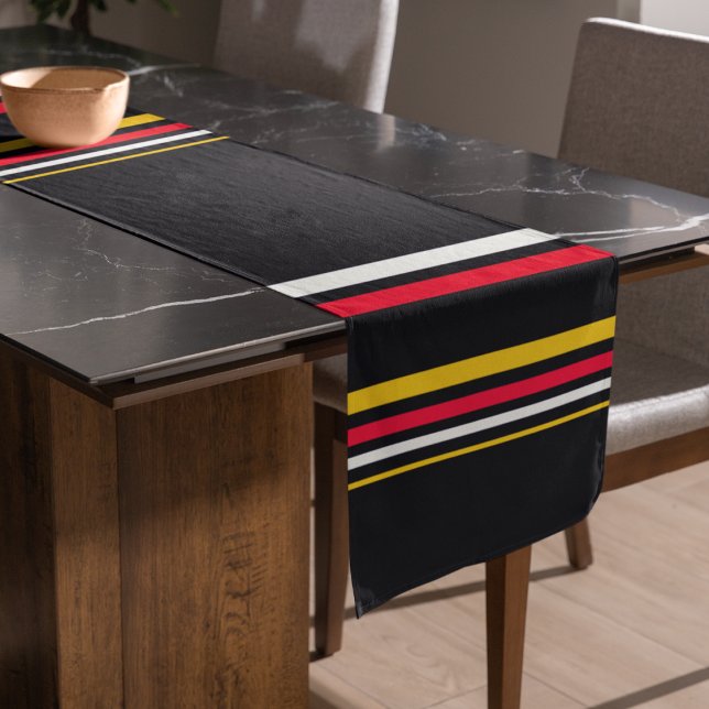 Blaue Uniform Streifen Großer Tischläufer (table runner)