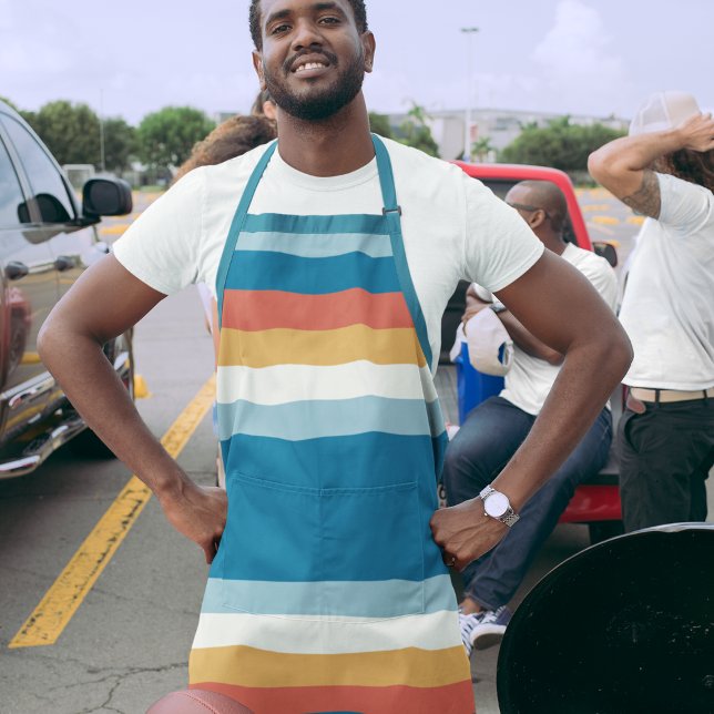 Blaue Uniform Streifen Schürze (apron)