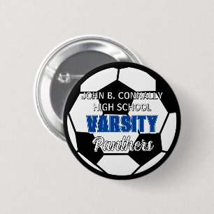 Blaue Universitäts-Fußballmannschaft Benutzerdefin Button