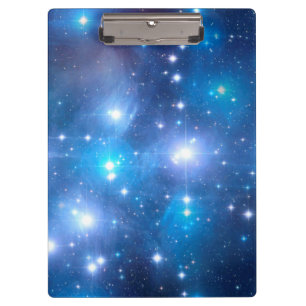 Blaue Universum-Sterne + Ihre Ideen Klemmbrett