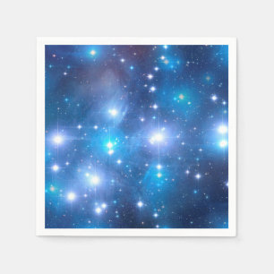 Blaue Universum-Sterne + Ihre Ideen Serviette