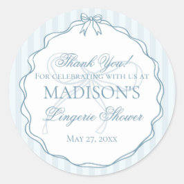 Blaue Unterwäsche Dusche Junggesellinnenabschied G Runder Aufkleber