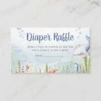 Blaue Unterwasser-Baby-Shower-Windel-Raffle