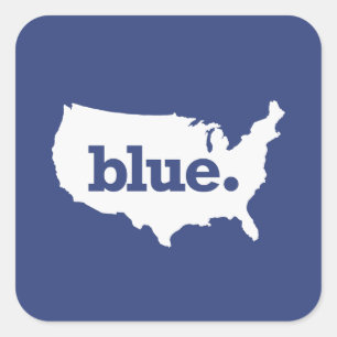 Blaue US-Bundesstaaten Quadratischer Aufkleber