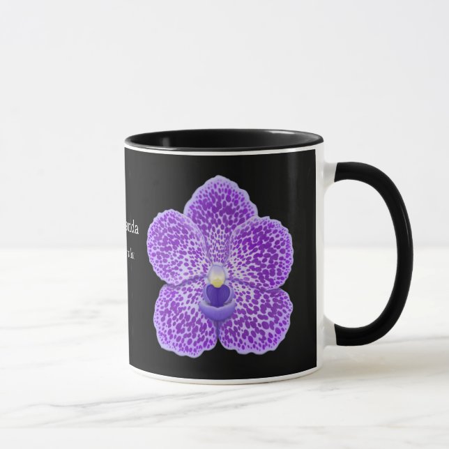 Blaue Vanda-Orchideen-Blumen-Tasse Tasse (Rechts)