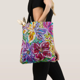 Blaue Vase Blumen-Tasche