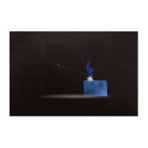 Blaue Vase Japanischer Wunder Muscheln Königin Con