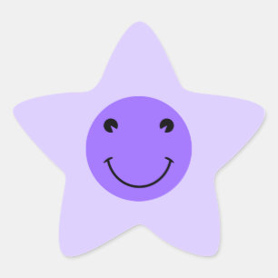 Blaue Veilchen Gesicht Stern-Aufkleber