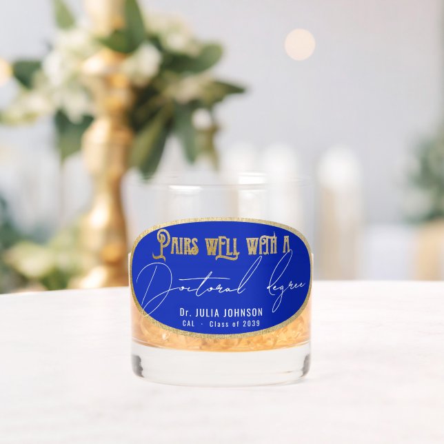 BLAUE verbindet sich gut mit einem Doktoratsstudiu Whiskyglas (Insitu (Hochzeit))