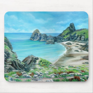 Blaue Vergewaltigung in der Kynance Cove Mousepad