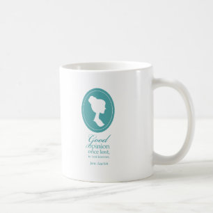 Blaue verlorenes Zitat-Geschenk Jane Austens gute Tasse