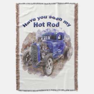Blaue Vintage alte Roadster mit Motor raus Decke