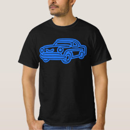 Blaue Vintage-Auto-Illustration T-Shirt