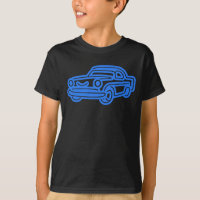 Blaue Vintage-Auto-Illustration