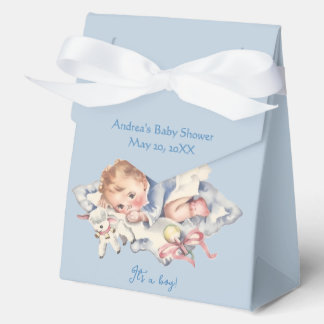 Blaue Vintage-Baby-Party für einen Jungen Geschenkschachtel