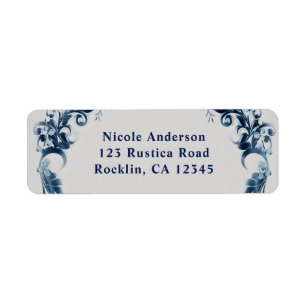 Blaue Vintage Blume Hochzeitsfeier