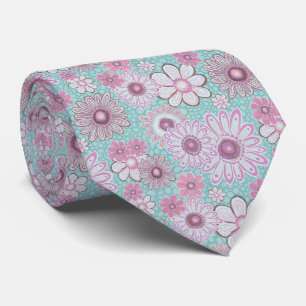 Blaue Vintage-Blumen-Schwingen Krawatte