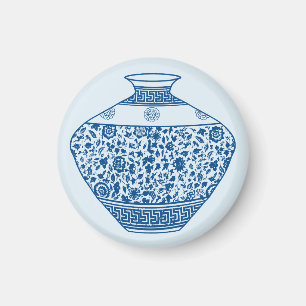 Blaue Vintage-Chinoiserie-Vase Ginger Jar Magnet