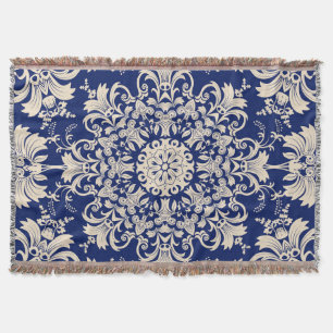 Blaue Vintage: Elegante nahtlose Muster. Decke
